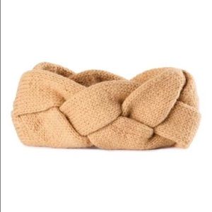 H&M Tan Wool Woven Braided Headband Wrap Turban